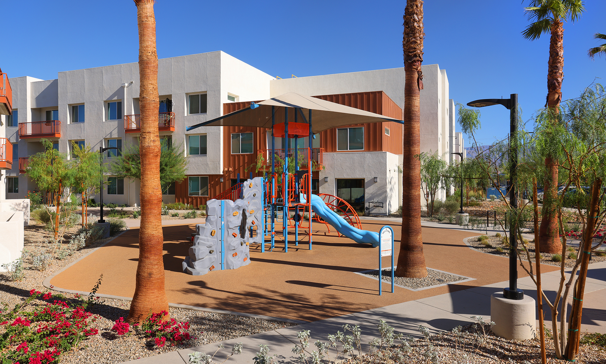 Playground in courtyard at Agate